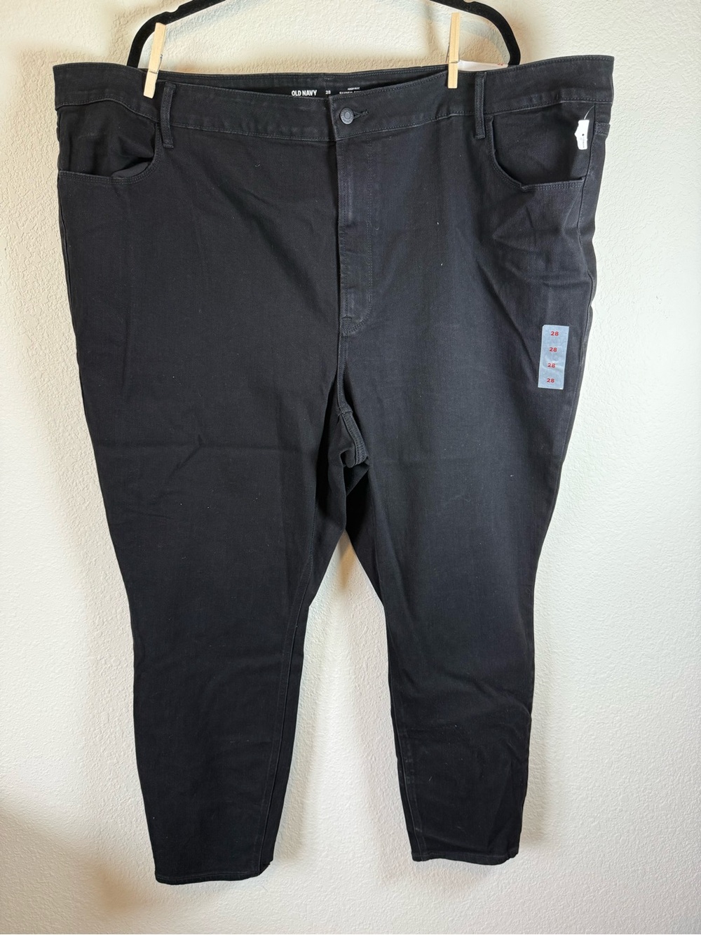 Old Navy Women's Size 28 High Rise Super Skinny Jeans Black Stretch Denim NWT